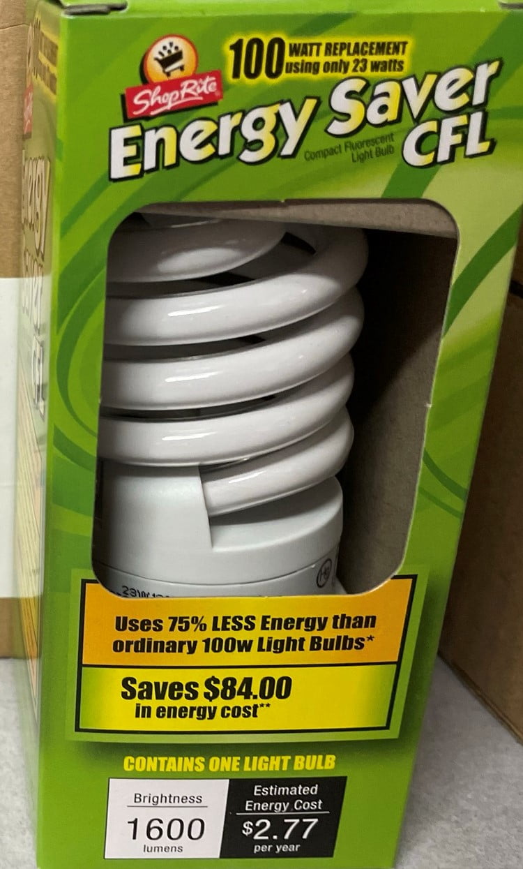 ShopRite CFL spiral 100 watt equivalent Mini Twist Medium Base