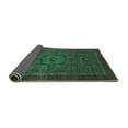 thumbnail image 2 of Ahgly Company Indoor Round Abstract Turquoise Blue Modern Area Rugs, 4' Round, 2 of 4
