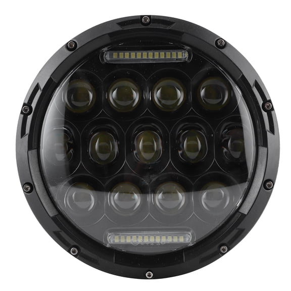 Yajisi 7in 75W LED Headlight 6500K High Brightness Efficient Headlamp Fit for Jeep Wrangler Harley Motorcycle Replacement Front Light