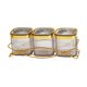 thumbnail image 5 of Bandeja para servir dividida, bandeja para aperitivos, plato portátil para refrigerios fácil de transportar con tapa 3 tazón gris, 5 of 9