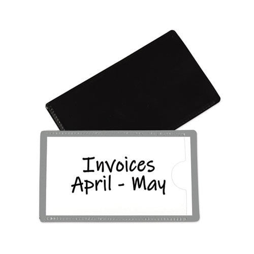 Slap-Stick Magnetic Label Holders, Side Load, 4.25 X 2.5, Gray, 10/pack | Bundle of 5 Packs