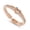 Rose Gold, variant on Silver Tone Adjustable Band Heart Knot Ring with Pavé Accents, Minimalist Romantic Fashion Ring for Women