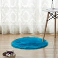 thumbnail image 1 of Namzi Alfombra de baño antideslizante de felpa suave,ideal para el suelo del baño, bañera y ducha. Alfombra de baño tipo pasillo, accesorios decorativos de 68,5 x 68,5 cm (azul oscuro)., 1 of 5