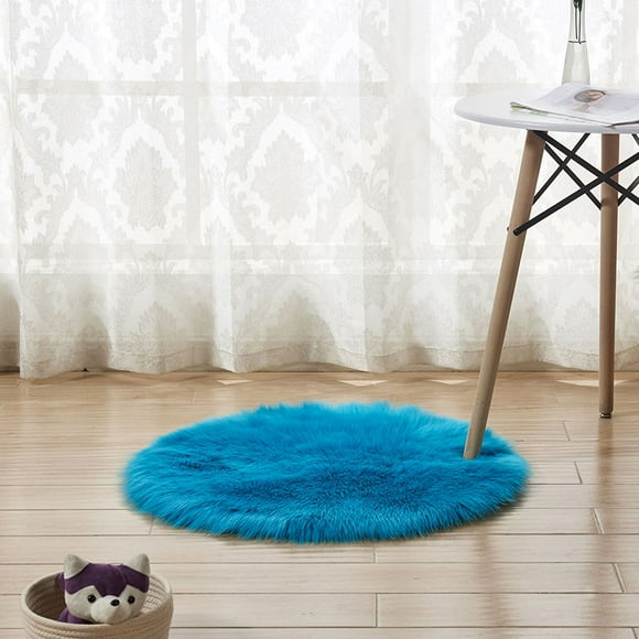 Namzi Alfombra de baño antideslizante de felpa suave,ideal para el suelo del baño, bañera y ducha. Alfombra de baño tipo pasillo, accesorios decorativos de 68,5 x 68,5 cm (azul oscuro).