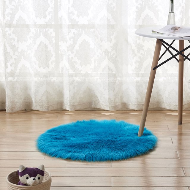 Namzi Alfombra de baño antideslizante de felpa suave,ideal para el suelo del baño, bañera y ducha. Alfombra de baño tipo pasillo, accesorios decorativos de 68,5 x 68,5 cm (azul oscuro).