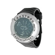 Cousteau Exploration Men's Digital Rubber Strap Watch