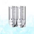 thumbnail image 2 of 1pc Double-head Manual Wall-mounted Push Type Liquid Soap Bottle Plastic Refillable Shampoo Liquid Soap Container Dispenser, 2 of 7