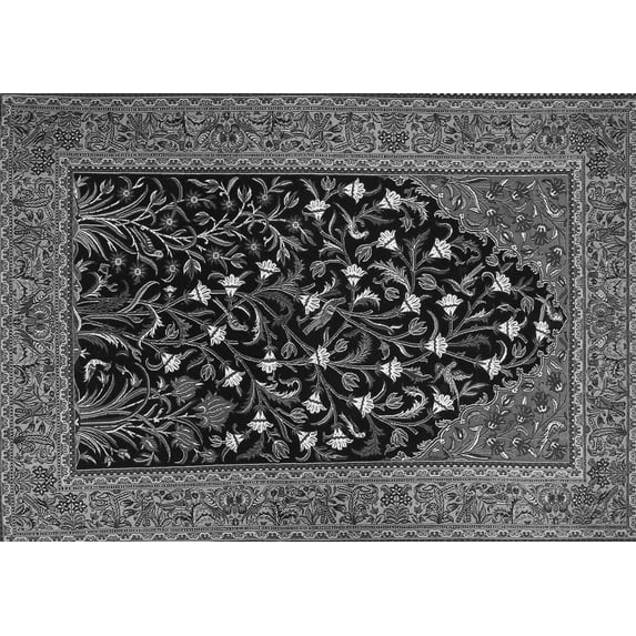 Ahgly Company Indoor Rectangle Animal Gray Traditional Area Rugs, 2' x 3'