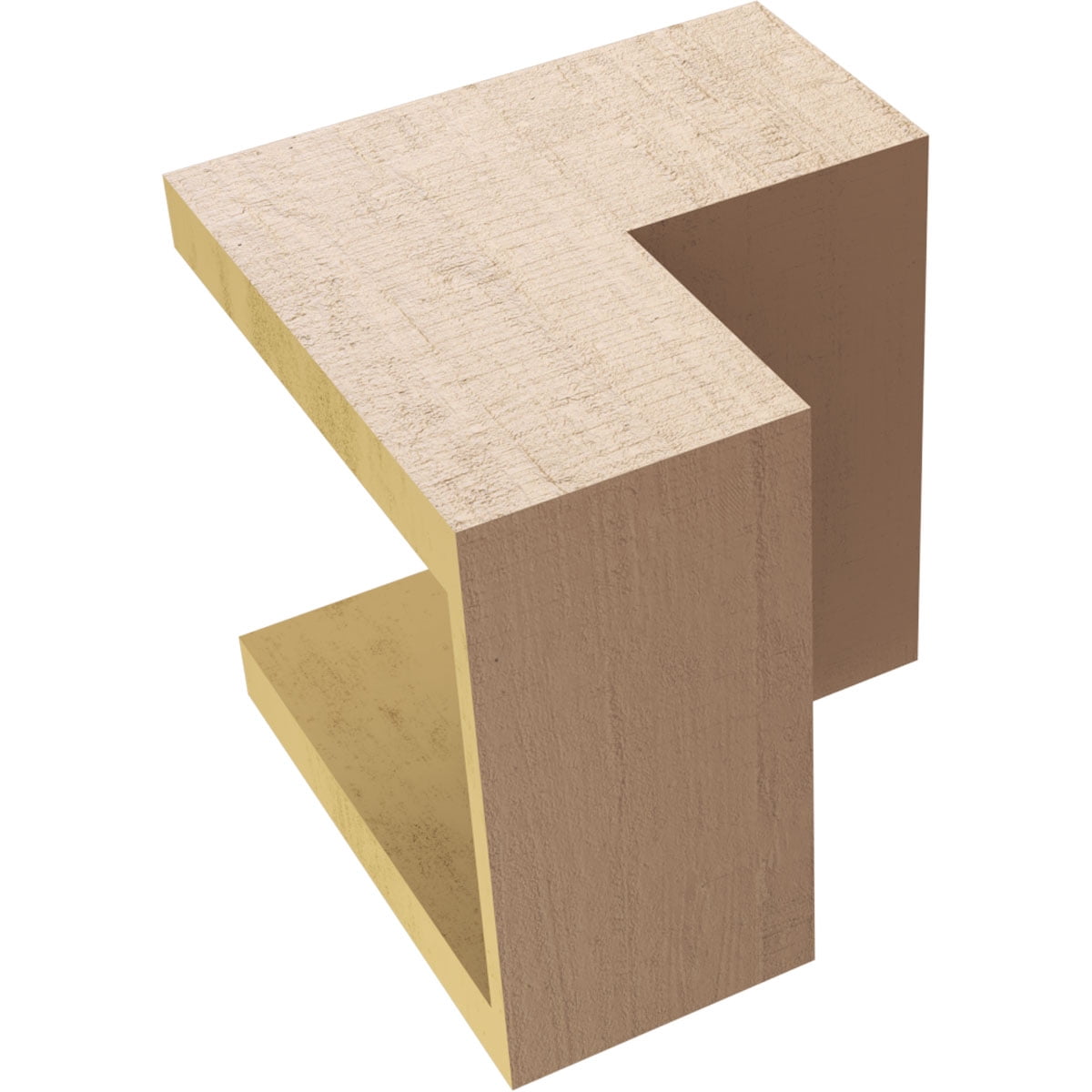 8"W x 8"D x 8"H Wide Chapel Hill Rough Cedar Woodgrain TimberThane Corbel, Primed Tan