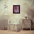 thumbnail image 4 of Fab Funky 12x14 Black Modern Framed Museum Art Print Titled - Zebra in Pink Leaves, 4 of 5