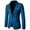 Sea Blue, variant on Cloudstyle Men's Slim Fit One Button Blazer Business Casual Side Vents Spring Polyester