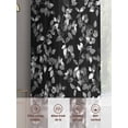 thumbnail image 5 of Black Botanical Sheer Curtains 63 Inch Length 2 Panels Set, Pastoral Spring Floral Classic Black Voile Window Treatment Rod Pocket Curtains Sheers Drapes for Bedroom/Living Room/Kitchen 52x"63"x2, 5 of 7