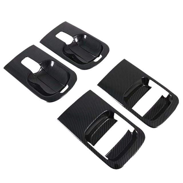 piezas para H1 Grand Starex I800 ILoad/cubierta de manija exterior de puerta estilo fibra de carbono, piezas exteriores, patrón de carbono automático, patrón de carbono