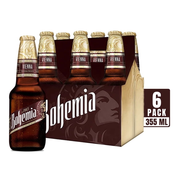 Cerveza oscura Bohemia 6 botellas de 355 ml c/u