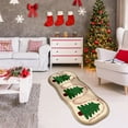 thumbnail image 4 of Cute Christmas Tree Rug, 15.7x47.2in Christmas Throw Rugs for Bathroom Green Red Extra Long Bath Mat Washable, Festive Seasonal Kitchen Indoor Entryway Runner Rugs Bedroom Accent Floor Rug, 4 of 6