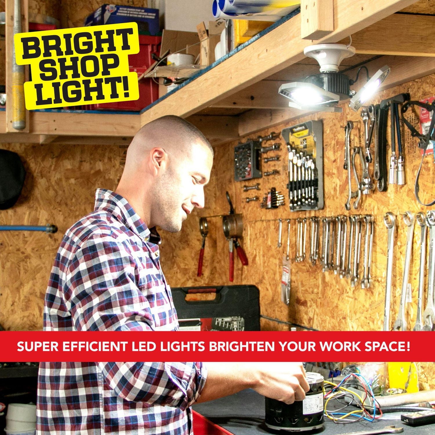 Bell + Howell Triburst Activate Deluxe Multi-Angle LED Light Panel, Motion Activated, Multi-Angle LED Light