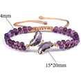 thumbnail image 6 of Healing Amethyst Crystal Butterfly Bracelets for Women, Bracelet with Lucky Butterfly Charms, Double Braided Crystal Chain Purple Beaded Healing Stretch Gifts for Her Bracelet Valentines Jewelry Gifts, 6 of 6