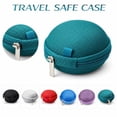 thumbnail image 2 of Hard Shell Carrying Case Silver Compact for Small Electronics and Earbuds Travel Use, 2 of 6