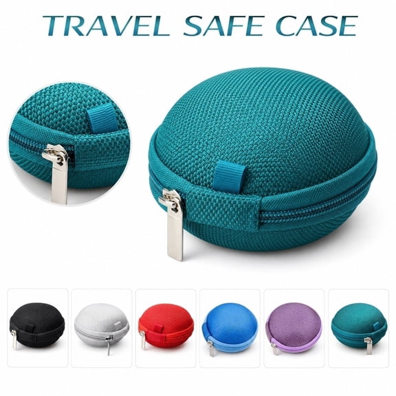 Small Hard Travel Case for Electronics, Mini EVA Protective Storage Box for Earbuds, Charging Cables & USB Drives, Shockproof Gadget Organizer Pouch, Easter Gifts, 1Pack Black