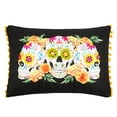 thumbnail image 5 of Dia de Los Muertos Embroidered Accent Pillows - Skulls, 5 of 6