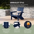 thumbnail image 5 of WestinTrends Riviera Outdoor HDPE Modern Adirondack Chair with Cup Holder (Set of 2), Navy Blue, 5 of 14