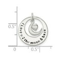 thumbnail image 2 of 925 Sterling Silver Enamel I Love You To The Celestial Moon and Back Pendant Necklace 17.53x17.6mm Wide Pendant for Wome, 2 of 2