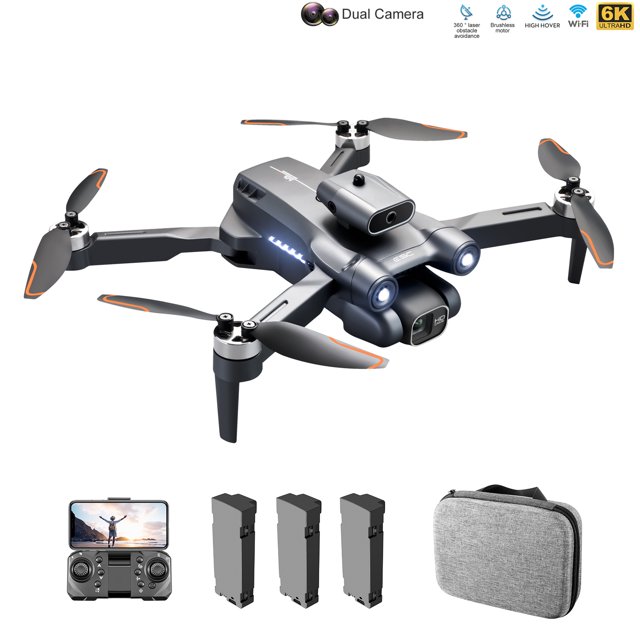 Drone FPV RC Aircraft 6K GPS Aircraft Toy 2.4GHz para niños y principiantes (6K Battery3) Likrtyny Para estrenar