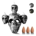 thumbnail image 1 of Candle Light Halloween Party Scary LED Candlestick Light Flameless Plastic Decoration Lamp  Dark Gold, 1 of 8