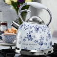 thumbnail image 3 of Laura Ashley Compatible Stovetop Kettle, Stainless Steel China Rose, 8.46 x 8.46 x 10.23 inches, 3 of 8
