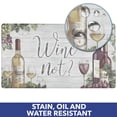 thumbnail image 4 of SoHome Cozy Living Wine Not Runner Anti-Fatigue Kitchen Mat, Grey/Red, 17.5"x55", 4 of 7