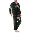 thumbnail image 2 of Zufioo Realistic Style Colorful Wolf A Mens Pajamas Set, Mens Long-Sleeved Pajama and Pajama Pants,Pajamas Para Hombres,Men's Sleepwear-Medium, 2 of 7
