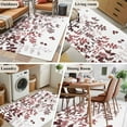 thumbnail image 5 of 3'x5' Area Rugs, Leaves Indoor Outdoor Area Rug for Living Room Bedroom, Pink Brown Summer Botanical Washable Bathroom Rugs Kitchen Floor Carpet Mats Home Decor Aesthetic, 5 of 8