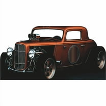 SS11275 Vintage Red Hot Rod Car Classic Stand In Cardboard Cutout Standee Standup