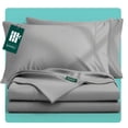 thumbnail image 1 of Juego de Sábanas de Bambú Dreamlab, Ropa de Cama Ultra Suave, Fresca, Hipoalergénica, Ecológica, Sábanas King Size de Bambú, Color Gris, 1 of 10