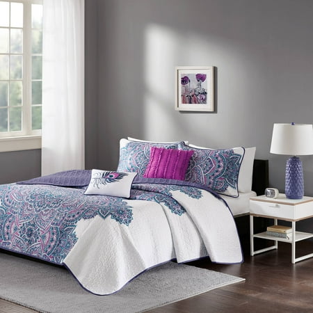 Purple Lolita Printed Quilt Set (Twin/Twin XL) 4pc