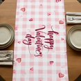 thumbnail image 5 of Table Runners 90 Inches Long Dress Scarves, Valentine's Day Farmhouse Coffee/Dining/Kitchen Table Runner for Living Room, Roses Car Love Hearts Romantic Pink Plaid 13x90 Inch, 5 of 9