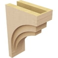 thumbnail image 5 of 7"W x 14"D x 21"H Classic Rockford Rough Cedar Woodgrain TimberThane Corbel, Primed Tan, 5 of 6