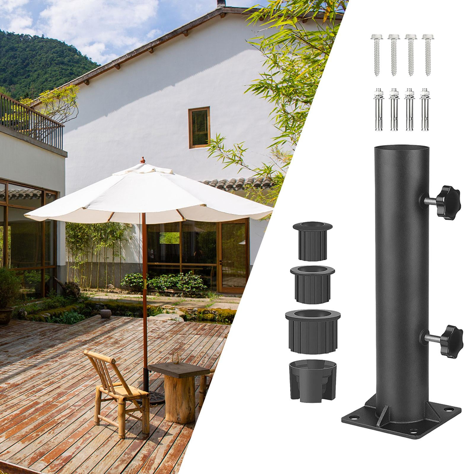 Colaxi Patio Umbrella Stand Flag Pole Holder Multifunctional Umbrella Clamp Outdoor Umbrella Holder for Porch Picnic Tables Pontoons