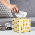 thumbnail image 6 of Gukieu Cute Yellow Duck Print Leather Tissue Box, PVC Waterproof Velcro Opening and Closing Square Tissue Box Holder, Suitable for Home and Office Decoration, 6 of 7