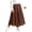 Brown, variant on Summer Cotton Long Skirt for Girls Casual High Waist Bell Maxi Skirt Kids Vacation Solid Color Skirts