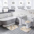 thumbnail image 5 of Marble Gold Bath Mat 3 Piece Bathroom Rug Set, Abstract Luxury Wave Gold Marbling Modern Non Slip Bath Rug Contour Mat and Toilet Lid Cover, Absorbent Shower Mats Soft Bath Rugs and Mats Sets, 5 of 8