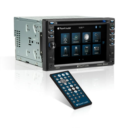 Planet Audio - 6.2" - Bluetooth - In-Dash DVD Receiver - Black