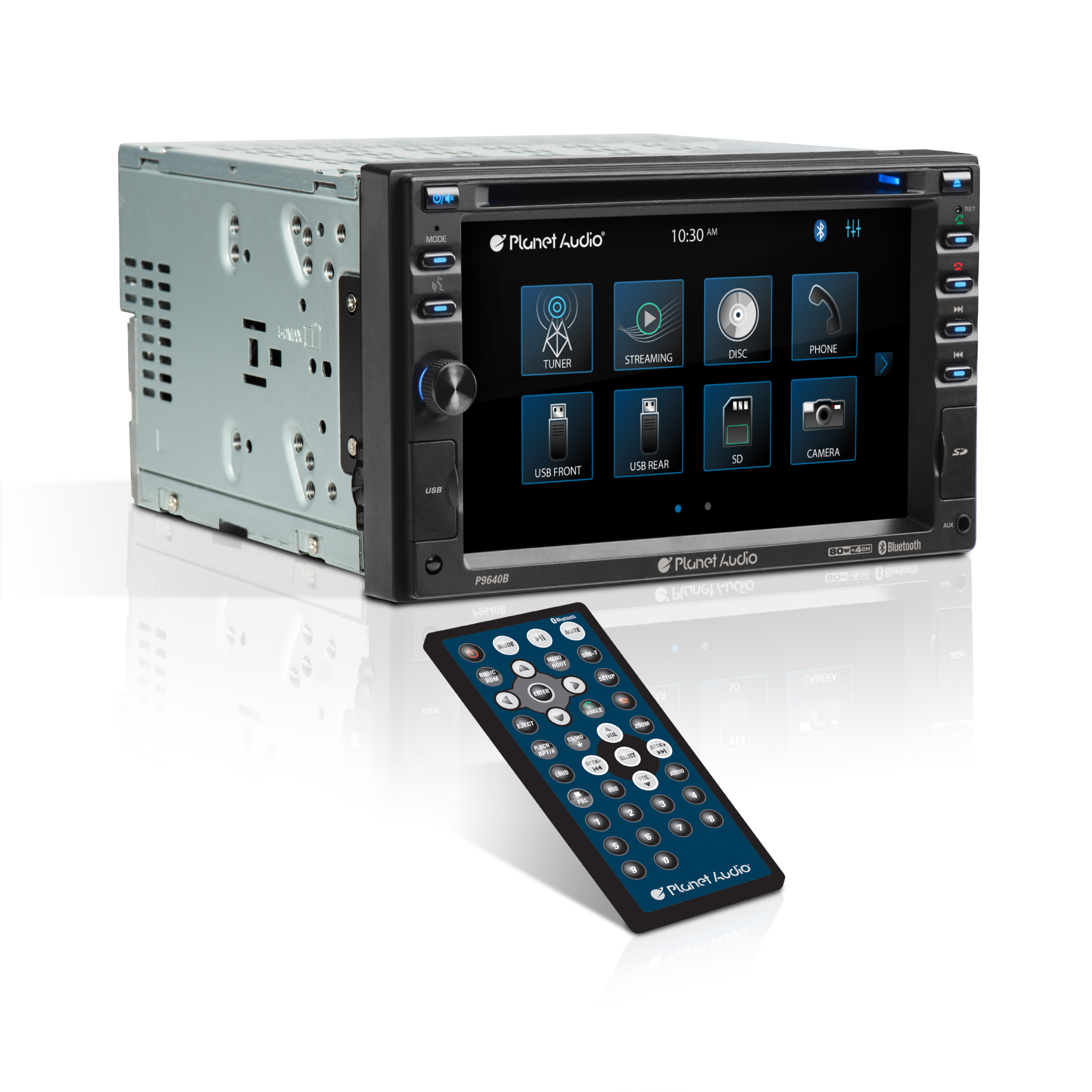 Planet Audio P9640B 6.2” Touchscreen Car DVD Player, Bluetooth, DVD USB SD AM/FM - image 4 of 7
