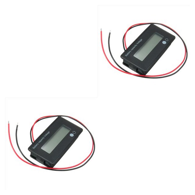 Moyic Voltage Meter Back-light Indication Module Plastics Supply Sensitive Indicator Battery Gauge Power Capacity Batteries Luz azul 2piezas