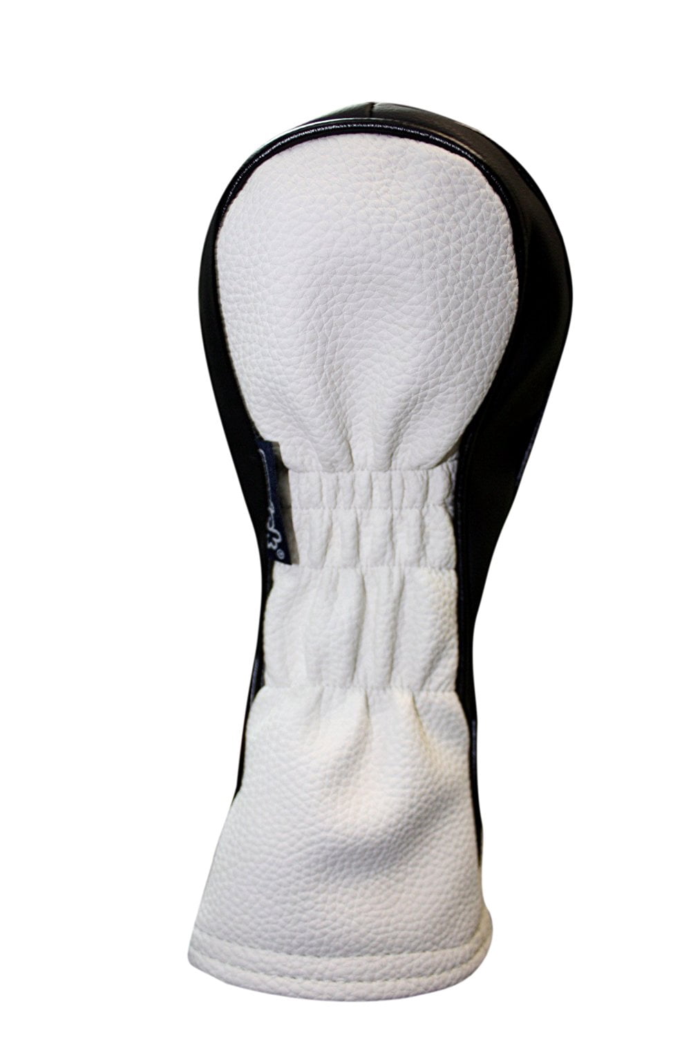 Golf Headcover Black and White Vintage Leather Style #2, 3, 4, 5 Hybrid Head Covers Fits Most Hybrid Clubs
