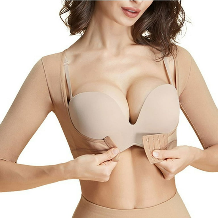 LBECLEY Snap Crotch Sweater Thin Gathered Upper Support Corrective Body  Shaping Clothes Chest Support Women's Side Breasting Armband Back Body  Shaping