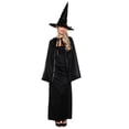 thumbnail image 1 of Set de disfraces con capa y sombrero de bruja negra para adultos de UNDERWRAPS, 1 of 7