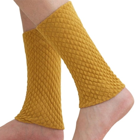 

ADVEN 1 Pair Autumn Winter Leg Warmer Fashion Socks Thickened Knitted Warming Warm-keeping Accessory for Home Indoor Activity Yellow
