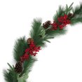 thumbnail image 2 of Holiday Time PL 8ft Plastic Red Berry Leaf Garland Home Decor, 2 of 5