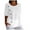 White, variant on TSADFHJI Long Sleeve Tshirt Women Loose Fit Women's Retro Fashion Solid Color Loose Casual Shirt Summer Short Sleeved Side Button T Shirt Tops Xxl White